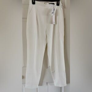 #330 Lavish Alice peyton high waist tapered trousers in white